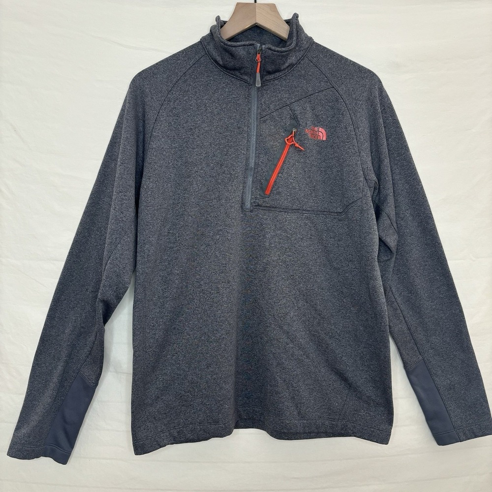 The North Face Canyonland Pullover Large Gray 1/4 Zip Jacket Sweatshirt Gorp